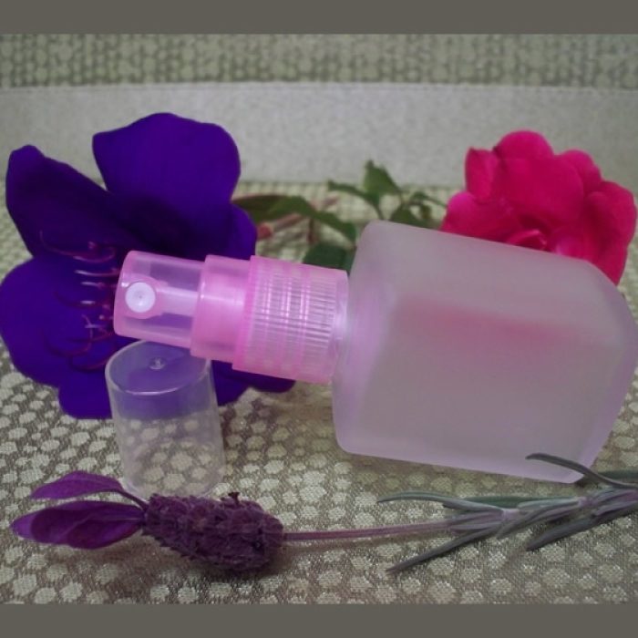 Perfume Screw On Fine Mist Pink Color with 1 oz. Square Fr