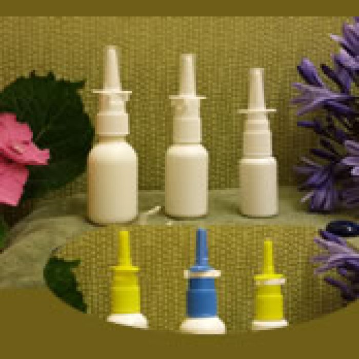 White, Blue, Yellow Green Nasal Spray Pump Fine Mist with HDPE White Plastic Bottles