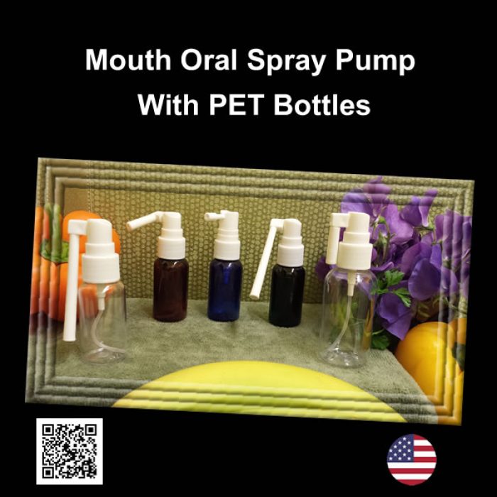 Mouth Oral Spray Pump Fine Mist with PET Plastic Bottles EMPTY